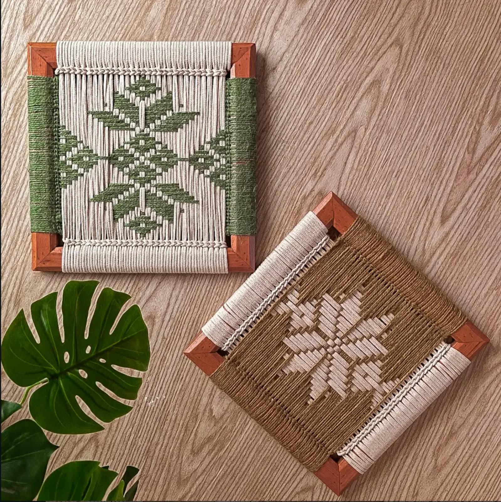 Frames made of loom